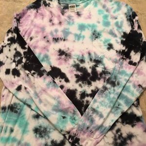 Victoria Secret Pink Long Sleeve Tye Dye Shirt